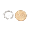 Brass Micro Pave Clear Cubic Zirconia Open Cuff Rings RJEW-G336-03P-5