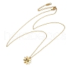 304 Stainless Steel Flower Pendant Necklaces for Women NJEW-A045-16G-4