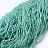 Half Rainbow Plated Faceted Rondelle Glass Bead Strands EGLA-L007-A01-2mm-1