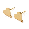 Brass Stud Earring Findings KK-P285-04G-1