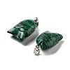 Synthetic Malachite Dyed Pendants G-B068-14P-01-2