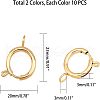 Unicraftale 304 Stainless Steel Spring Ring Clasps STAS-UN0010-69-2