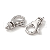 Anti-Tarnish Rhodium Plated 925 Sterling Silver Lobster Claw Clasps STER-D006-17P-2