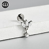 G23 Titanium Micro Pave Cubic Zirconia Cartilage Earrings WG0CACB-13-1
