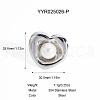 Heart Stainless Steel Stud Rings DM4461-4-1