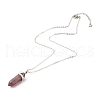 Bullet Shaped Natural Mixed Gemstone Jewelry Sets SJEW-JS01204-3