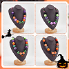 4Pcs 4 Styles Halloween Theme ABS Plastic Imitation Pearl & Acrylic & Resin Beaded Necklaces Set NJEW-AB00008-4