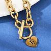 Golden 304 Stainless Steel Charm Bracelets NJEW-K284-01G-E-2