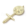 Brass Micro Pave Cubic Zirconia Pendants KK-Q070-01A-G-2