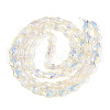 Transparency Electroplate Glass Beads Strands GLAA-T023-40A-08-2