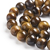 Round Tiger Eye Beads Strands Z0RQT013-3