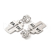 Rack Plating Alloy European Dangle Charms PALLOY-P289-03P-3