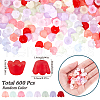 SOFPLATE 600Pcs Transparent Acrylic Bead Caps FACR-SP0001-01-2