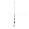 Chakra Natural Quartz Crystal & White Agate Suncatchers HJEW-JM00909-2