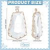 BENECREAT 10Pcs Clear Glass Pendants GLAA-BC0001-37-2
