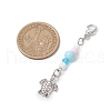 7Pcs Ocean Theme Alloy Charm & Glass Beads Pendant Decorations HJEW-JM03157-5