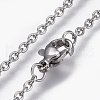 Non-Tarnish 304 Stainless Steel Cable Chain Necklaces NJEW-F248-24A-P-2