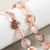 Natural Ferruginous Quartz Beads Strands G-B044-B17-01-1