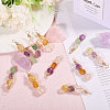 Copper Wire Wrapped Natural Gemstone Pendants PALLOY-FH00038-4