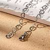 Tarnish Resistant 304 Stailess Steel Heart Link Bracelets BJEW-N280-04-4