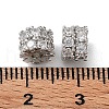 Rack Plating Brass Micro Pave Cubic Zirconia Beads KK-H451-04P-2