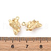 Brass Crystal Rhinestone Pendants KK-E793-08G-3