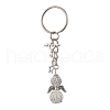 Alloy with Glass Seed Beads Keychain KEYC-MZ00010-3