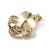 Rack Plating Brass Micro Pave Cubic Zirconia Pendants KK-C015-01G-16-3