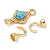 Brass Micro Pave Clear Cubic Zirconia Fold Over Clasps KK-U059-41G-02-2