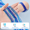 AHADERMAKER 24Strands 12 Styles Transparent Faceted Glass Beads GLAA-GA0002-04-2