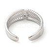 Non-Tarnish 304 Stainless Steel Hollow Open Cuff Ring for Women RJEW-I098-28P-3