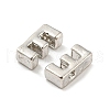 Platinum Plated Alloy Beads PALLOY-CJC0001-64P-E-2