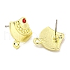 Rack Plating Alloy Stud Earring Finding FIND-C053-05G-02-2