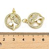 Brass Micro Pave Clear Cubic Zirconia Pendants KK-K365-01G-02-3