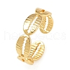 Brass Adjustable Cuff Rings for Women RJEW-B132-02A-G-4