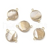 Natural Trochid Shell Connector Charms PEAR-P004-54KCG-1
