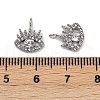 304 Stainless Steel Micro Pave Cubic Zirconia Charms STAS-K302-01B-P-3