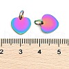 Ion Plating(IP) 304 Stainless Steel Stamping Blank Tag Charms STAS-I311-18RC-3
