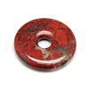 Donut/Pi Disc Natural Gemstone Big Pendants G-L234-50mm-M-2