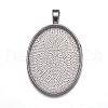 Alloy Pendant Cabochon Settings X-PALLOY-A15657-N-NF-1