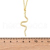 Brass Snake Pendant Cable Chain Necklaces for Women NJEW-S438-01B-G-5