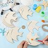 Ocean Theme Wood Pendant Decorations HJEW-WH20016-01B-3