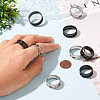  12Pcs 6 Styles 201 Stainless Steel Grooved Finger Ring Settings RJEW-TA0001-04P-5