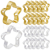 SOFPLATE 100Pcs 2 Colors Rack Plating Brass Bead Frames KK-SP0002-25-1