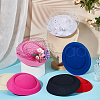 BENECREAT 7Pcs 7 Colors EVA Cloth Round Fascinator Hat Base for Stewardess Millinery AJEW-BC0007-94-5