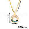 Elegant Fashion Brass Clear Cubic Zirconia Circle Pendant Necklaces for Daily Wear UR9743-2-2