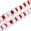 Luminous Handmade Lampwork Silver Foil Beads Strand FOIL-N029-03E-1