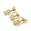 Brass Micro Pave Cubic Zirconia Pendants KK-Q066-15A-G-2