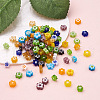 300Pcs 10 colors Handmade Millefiori Glass Beads LAMP-TA0002-05-5