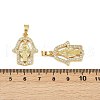 Brass Micro Pave Cubic Zirconia Pendants KK-S526-43G-3